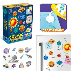 Gypsum Planet Refrigerator Magnet Set, DIY Solar System Craft Kit, Astronomical Toy for Kids Aged 6+, Art & Craft Supplies, Birthday Gift、Christmas gift，back to school