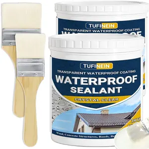 TUFINEIN 70oz Water-Based Invisible Waterproof Sealant - Adhesion Waterproofers, Floor Coating Waterproofers for Roofs, Walls, Indoor & Outdoor Use