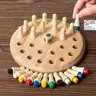 Wooden Memory Match Game, Educational Chess Puzzle for Kids & Adults, Portable Family Strategy Board Game for Holiday Gifts & Brain Training, Family Fun Game, Durable Tabletop Game, Tabletop Games