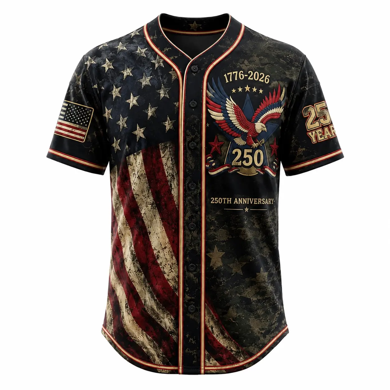 USA 250th Anniversary Baseball Jersey for Men Women, Patriotic 1776-2026 American Flag Button Down Shirt, 4th of July Summer Casual Short Sleeve V Neck Jersey,Size S-5XL,clothes,outfits,men's wear,men fashion,summer men clothes,fashion men clothes