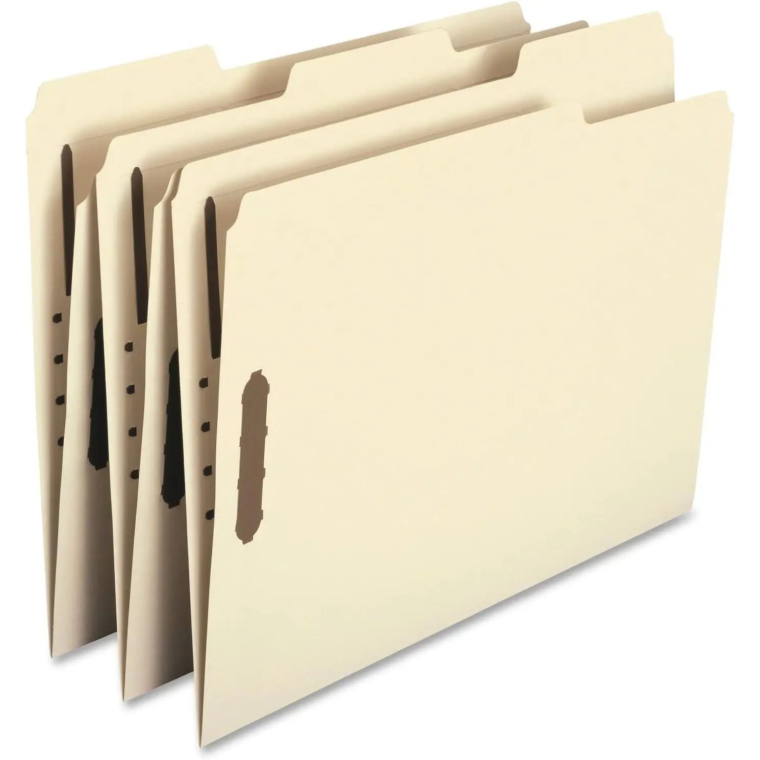 Heavy-Duty Fastener File Folder, 2 Fasteners, 1/3-Cut Tab, Letter Size, Manila, 50 per Box (14600)