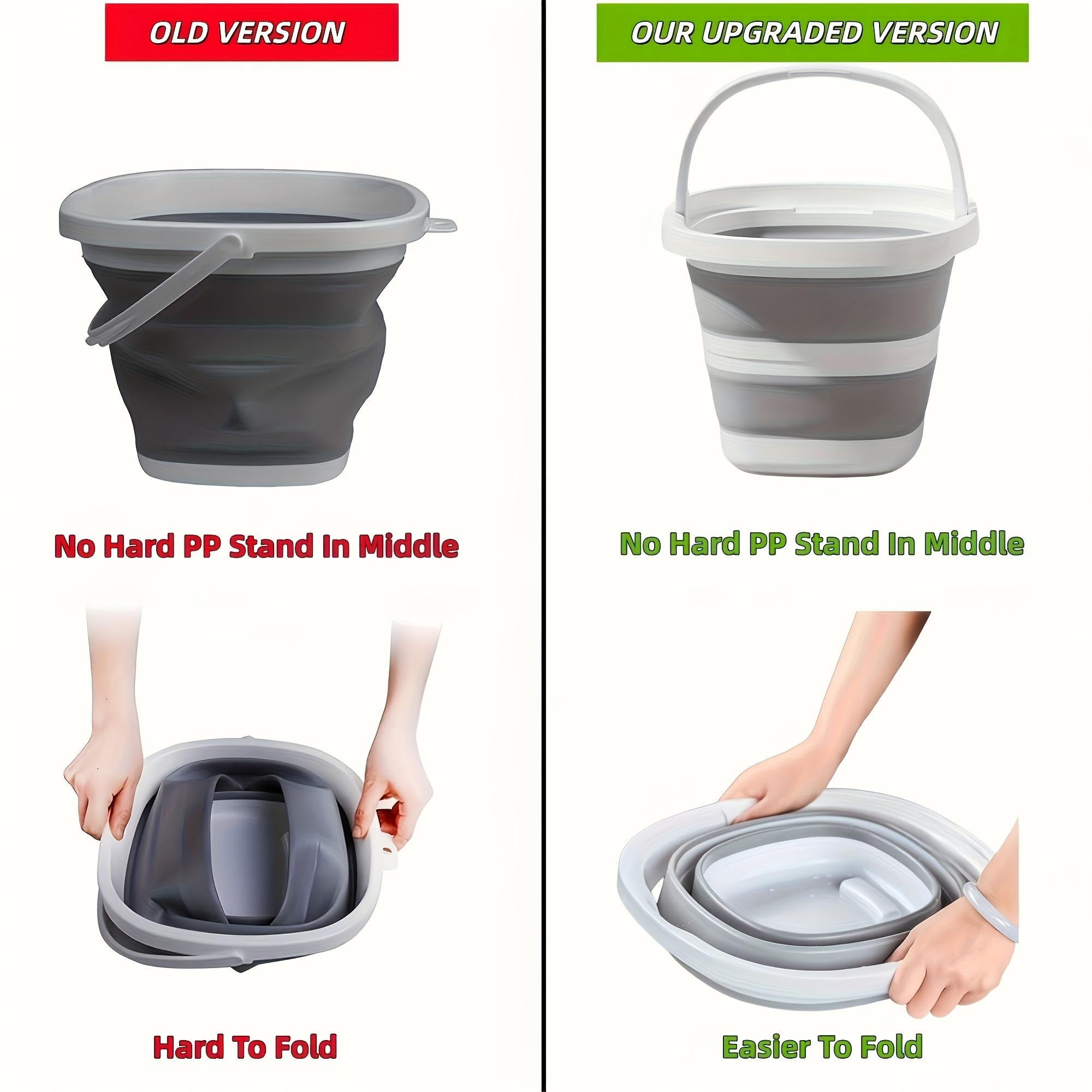 1.32/2.64gal Water Bucket |   Multifunctional |   Foldable Bucket, Durable And Space-saving |   Open Storage Box, Foldable, Portable And Easy to Store, Suitable for Cleaning, Washing, Watering Plants, Washing Cars, Fishi