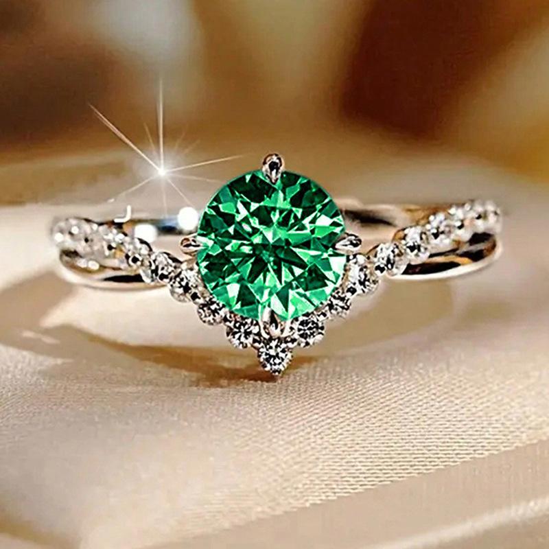 4-Prong V-Band Twisted CZ Engagement Ring | Luxury Gold Plated Wedding Band for Women