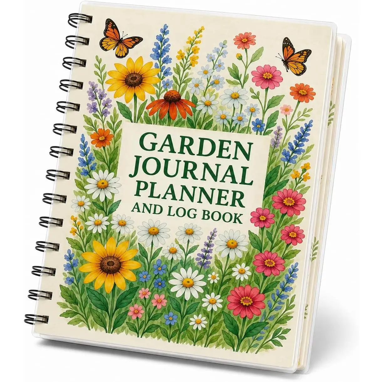 Garden Journal Planner and Log Book,  & Harvest  for Gardeners | 6 monthly sets, 8 weekly logs,  profiles, harvest , seed records, pest notes, budget pages, and garden memories.
