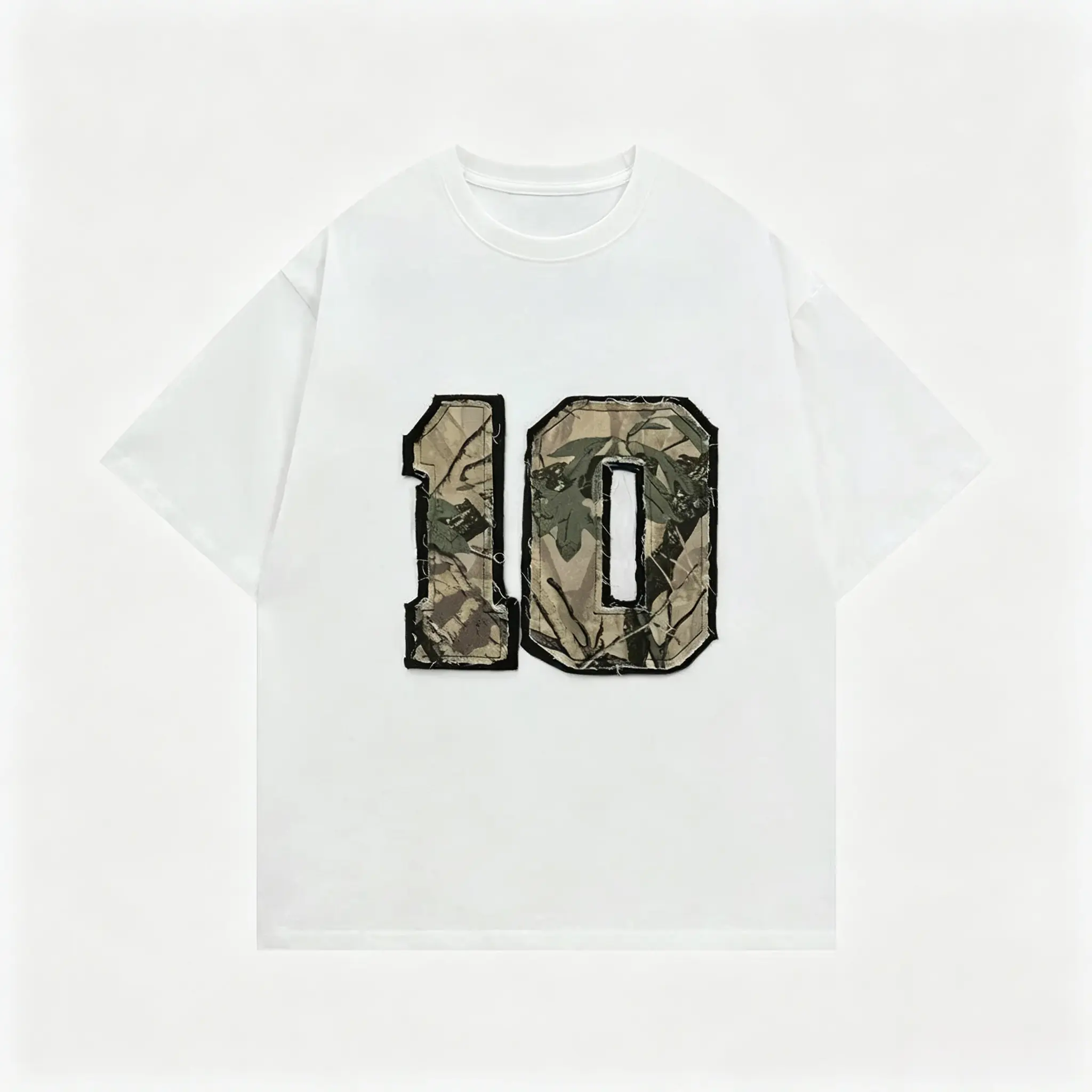 Vintage Camo Number  Tshirt for Men Women Unisex Relaxed Fit Short Sleeve Casual Streetwear Top Trendy School Outfit Everyday Wear Comfortable Lightweight Cotton Blend Tee