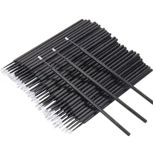 400 PCS Black Disposable Micro Applicator Brushes Mascara Wands, 1.5mm Head Diameter, Professional Eyelash Extension Lash Remover Tools