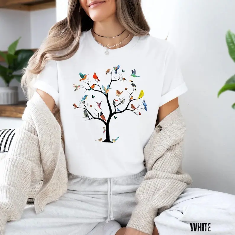 Bird Gift Bird Lover Shirt Bird Nerd Shirt Watercolor Bird Tee Funny Birdwatcher Shirt Gift for Bird Lover Cute Bird Tee Bird Watching Gift