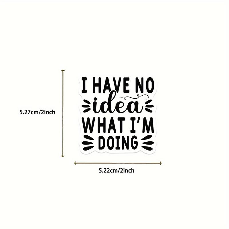 Humorous Vinyl Sticker, 50pcs Reusable Work Sticker, Funny Sticker for Laptop, Luggage, Notebook