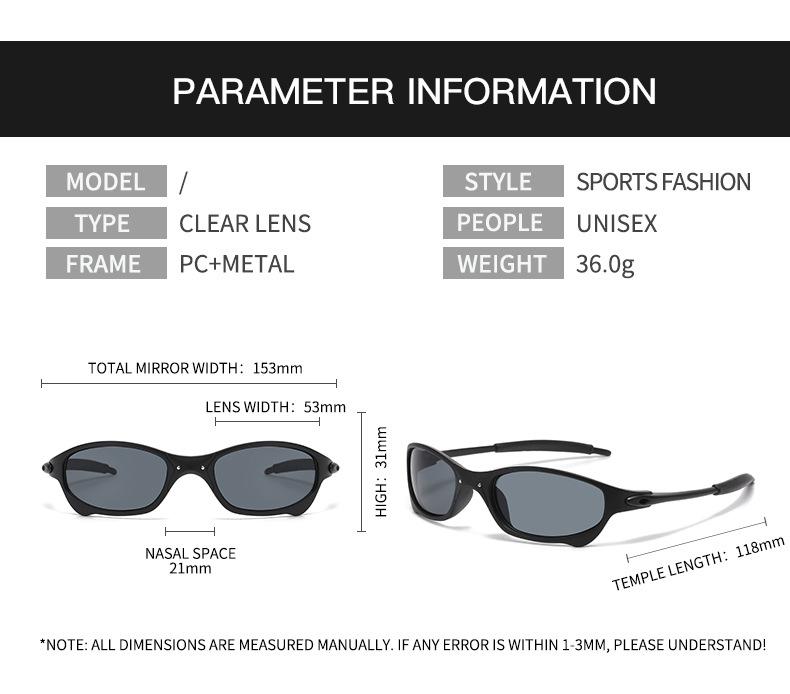 Colorful Sunglasses European and American Fashion Sunglasses UV Protection Glasses for Women Y2 Metal Sunglasses for Men Outdoor Sports