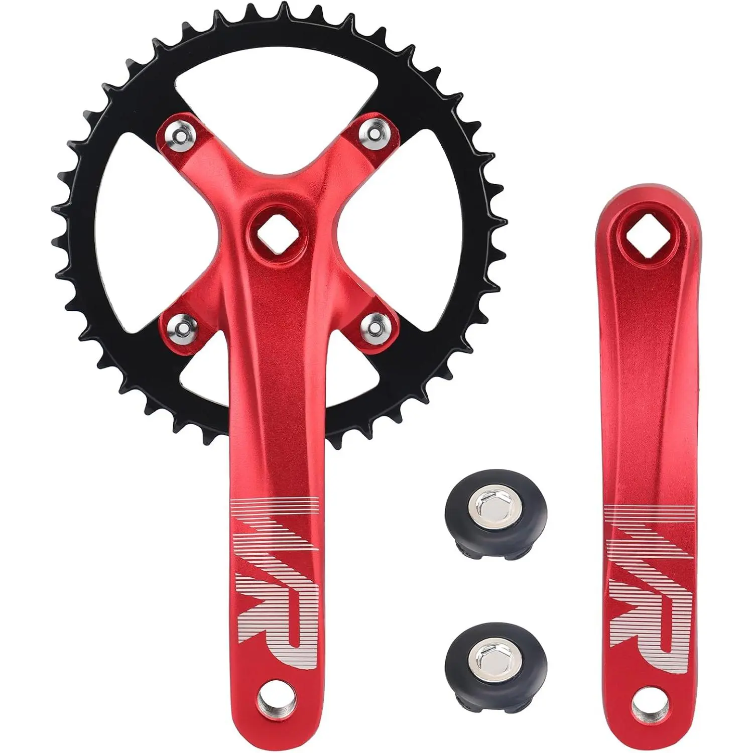Mountain  Crankset Aluminium Alloy 1 count/Single 42T Charing Crank Set with 170mm Arm 104 BCD, Compatible with Single Speed  and 6/7/8/9/10/11 Speeds MTB