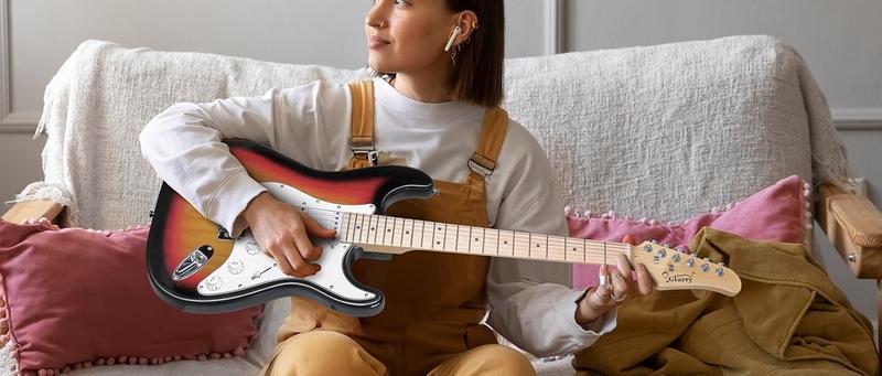 GLARRY Bass Guitar Full Size 4 String Exquisite Stylish Bass with Guitar Bag Power Line and Wrench Tool