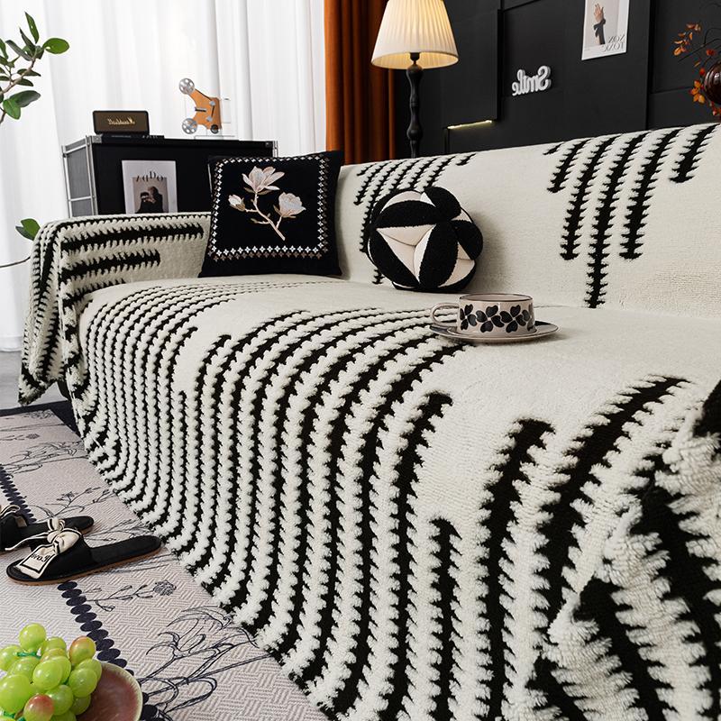 Plush Sofa Cover, Soft Comfortable Couch Protector and Sofa Towel for Living Room, Bedroom, Hotel or Dormitory, Sofa Slipcover for Hmoe Decor