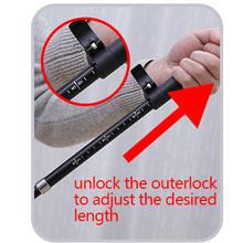 Aluminum Collapsible Ultralight Travel Trekking Hiking Pole for Men and Women