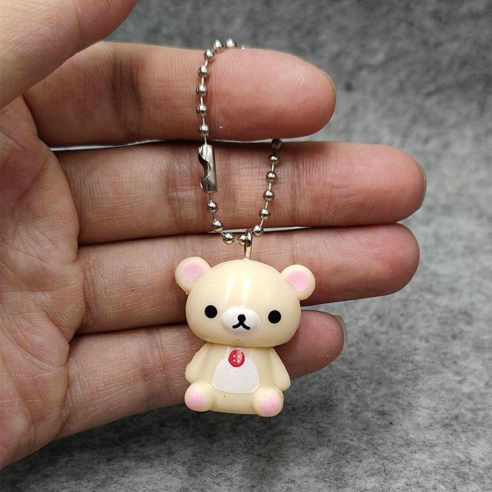 New Kawaii Style Rilakkuma Key Chain Cute DIY Lazybear Doll Couple Design Mini Bags Accessories