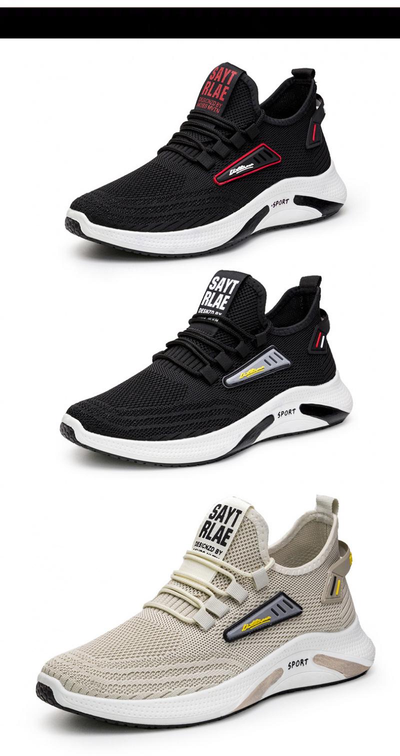 2026 Men's Sports Shoes Spring New Model Flyknit Mesh Casual Shoes Soft Sole Comfortable Running Shoes Trendy Unisex Shoes