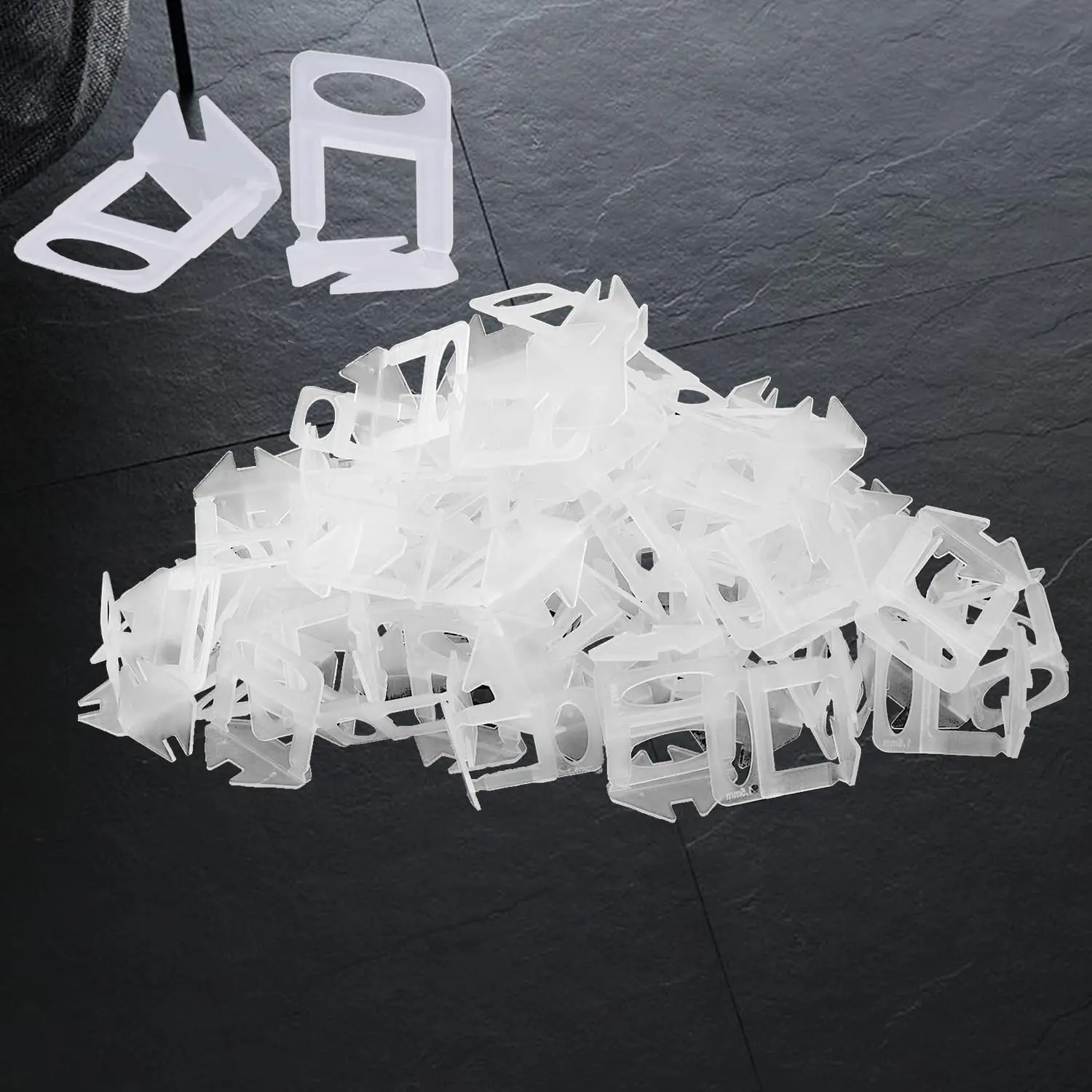 Tile Leveling System Clips 1/16" Tile Leveler Clips 1.5mm 500 count DIY Tile Leveler Spacers for Professional Ceramic Tile and Stone Installation