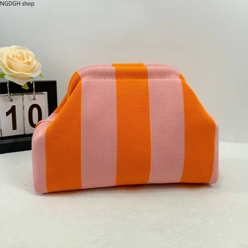 Striped Makeup Bag - Wide Striped Clutch Pouch for Women, Large Cosmetic Organizer, Trendy Y2K Everyday Travel & Party Fashion Accessory,travel essentials,camping essentials Striped Makeup Bag - Wide Striped Clutch Pouch for Women, Large Cosmetic Organizer, Trendy Y2K Everyday Travel & Party Fashion Accessory,travel essentials,camping essentials