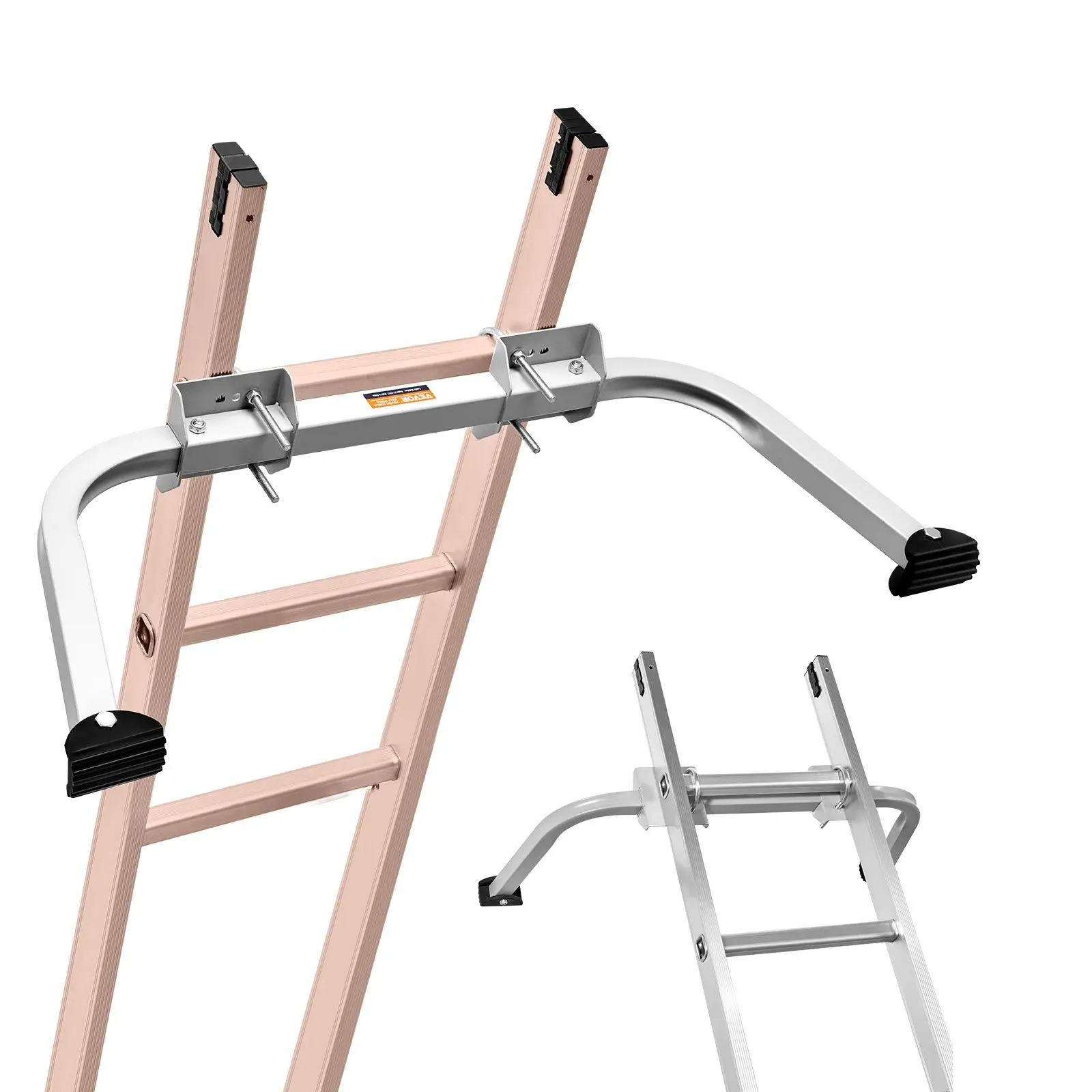 VEVOR Ladder Stabilizer, Extension Ladder Standoff, Heavy Duty Wing Span/Wall Ladder Accessories for Roof Gutter, Easy to Use Wide Adaptability Anti-slip Rubber Feet, 330 lbs Weight Rating