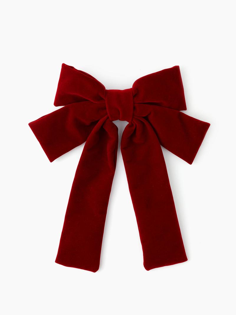 Cider [2 colors, One Size] Solid Bow Decor Hair Clip