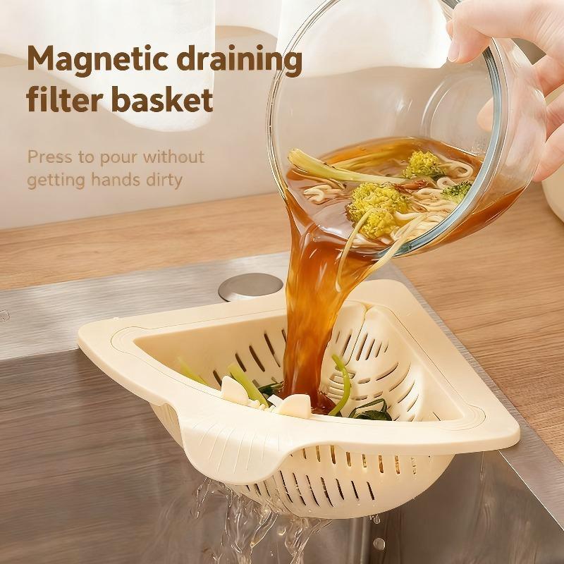 [Event limited-time discount price] New magnetic suction hanging drain basket, kitchen cleaning food residue storage rack, sink filter basket