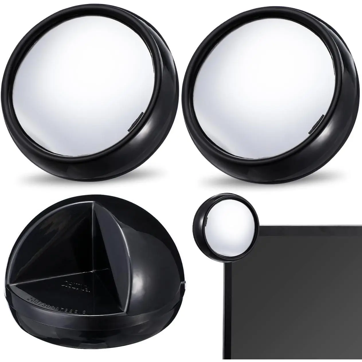 Hemobllo 3 Pack 3 Inch Convex Computer Monitor Mirror for Office Cubicle Desk