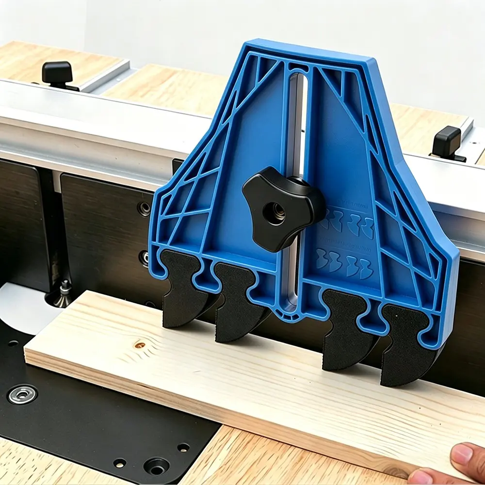 Woodworking Anti-Rebound Feather Board, Compatible with 3/4 Inch Miter Bar and 3/8 Inch T-Bolt T-Slot, Ideal for Table Saw, Edge Trimmer, Band Saw Cutting