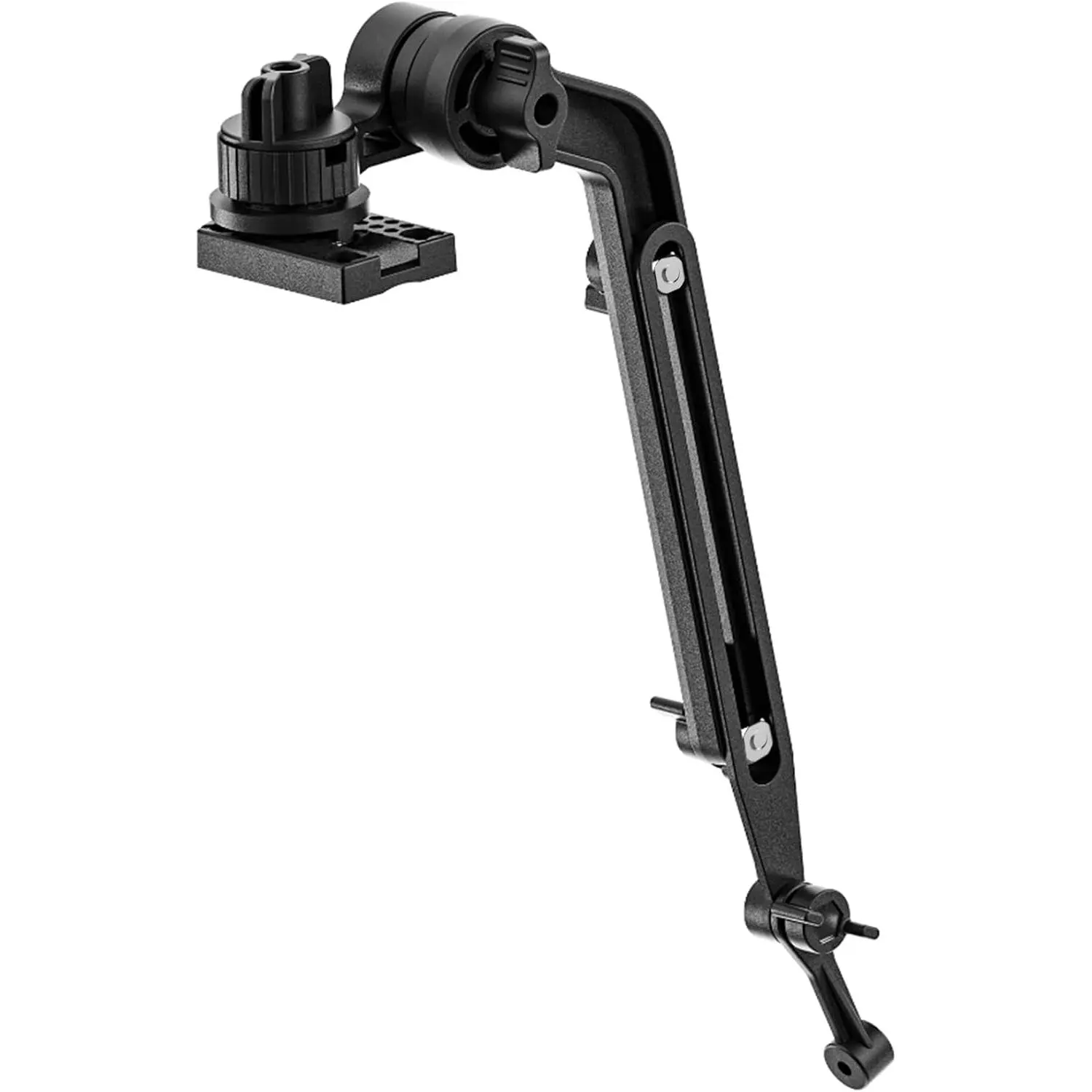 Kayak Fish Finder Mount with Transducer Arm Adjustable 9–14” Tool-Free Rail Installation
