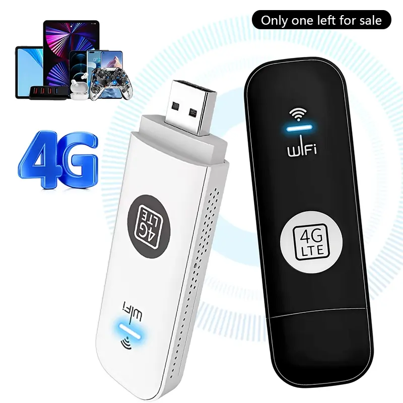 2026 4G LTE Wifi Portable Mobile Router - 150Mbps Unlocked USB Modem, Multi-device Compatibility, Perfect for Dormitory, Business Trips, Car Use(Requires Separate Data-Only SIM Card Purchase)