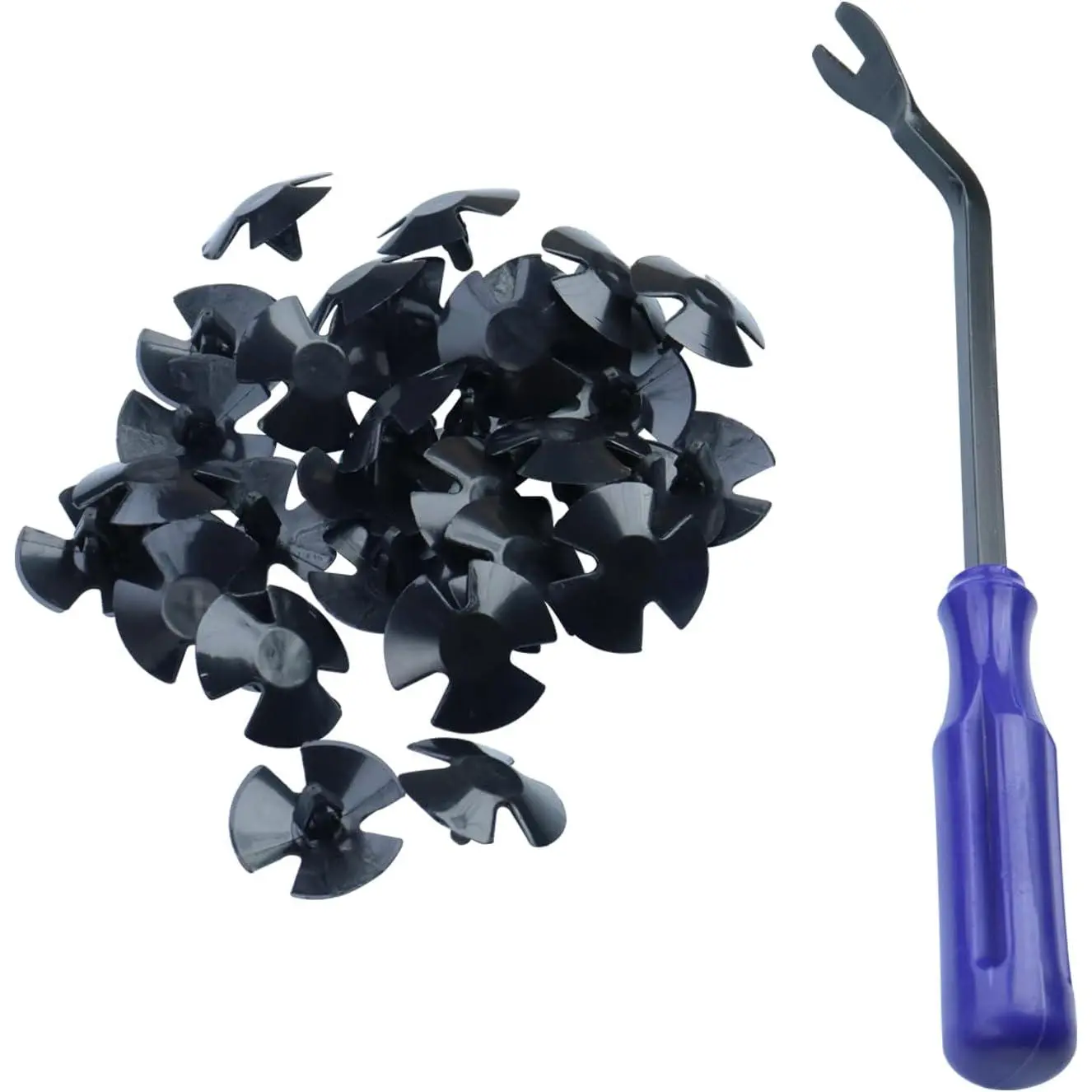 30Pcs Hood Insulation Retainer Clips Replace 4878883AA,Nylon Clip Compatible with Chrysler Dodge Ram Hood Insulation Retainers Clips and 1Pcs Plastic Fastener Remover