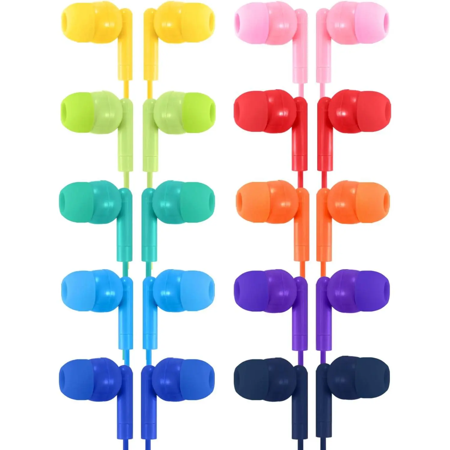 10 Pack Classroom Earbuds for , Affordable in-Ear with 3.5mm Jack, Student Headphones for  Boys Girls  Adult