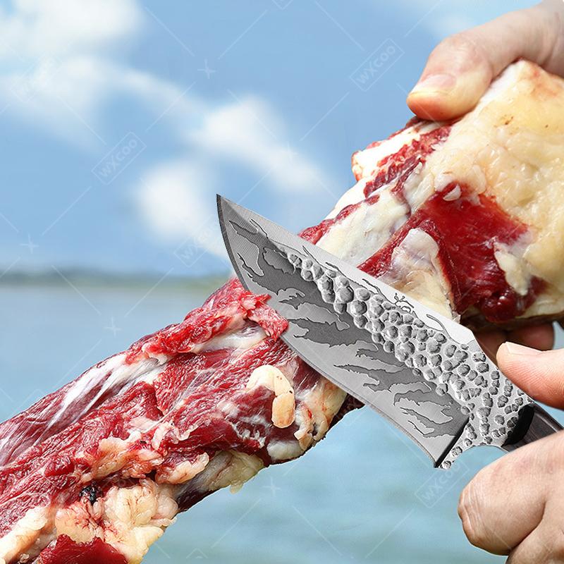 Portable Stainless Steel Boning Knife Meat Cleaver Multi-purpose Vegetable Chopper Fruit Paring Knives For Outdoor Camping BBQ