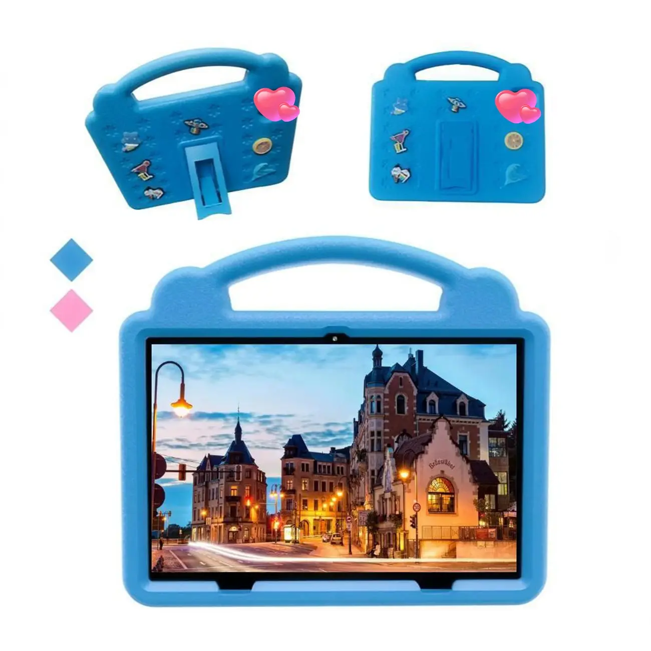 #SummerFind 10.1-inch HD Android Tablet, 1280x800 IPS Display, Protective Case Included, Parental Controls & Dual Camera (Adapter Not Included), All-in-One for Work, Study & Entertainment, Educational & Gaming Tablet, Ideal Kids Gift & Christmas Present