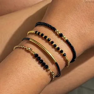 Women's Unisex 4-Piece Boho Beaded Bracelet Set - Ethnic Heart Stackable Seed Beads Bangles, All-Seasons Hand Jewelry for Sports & Outdoor Enthusiasts