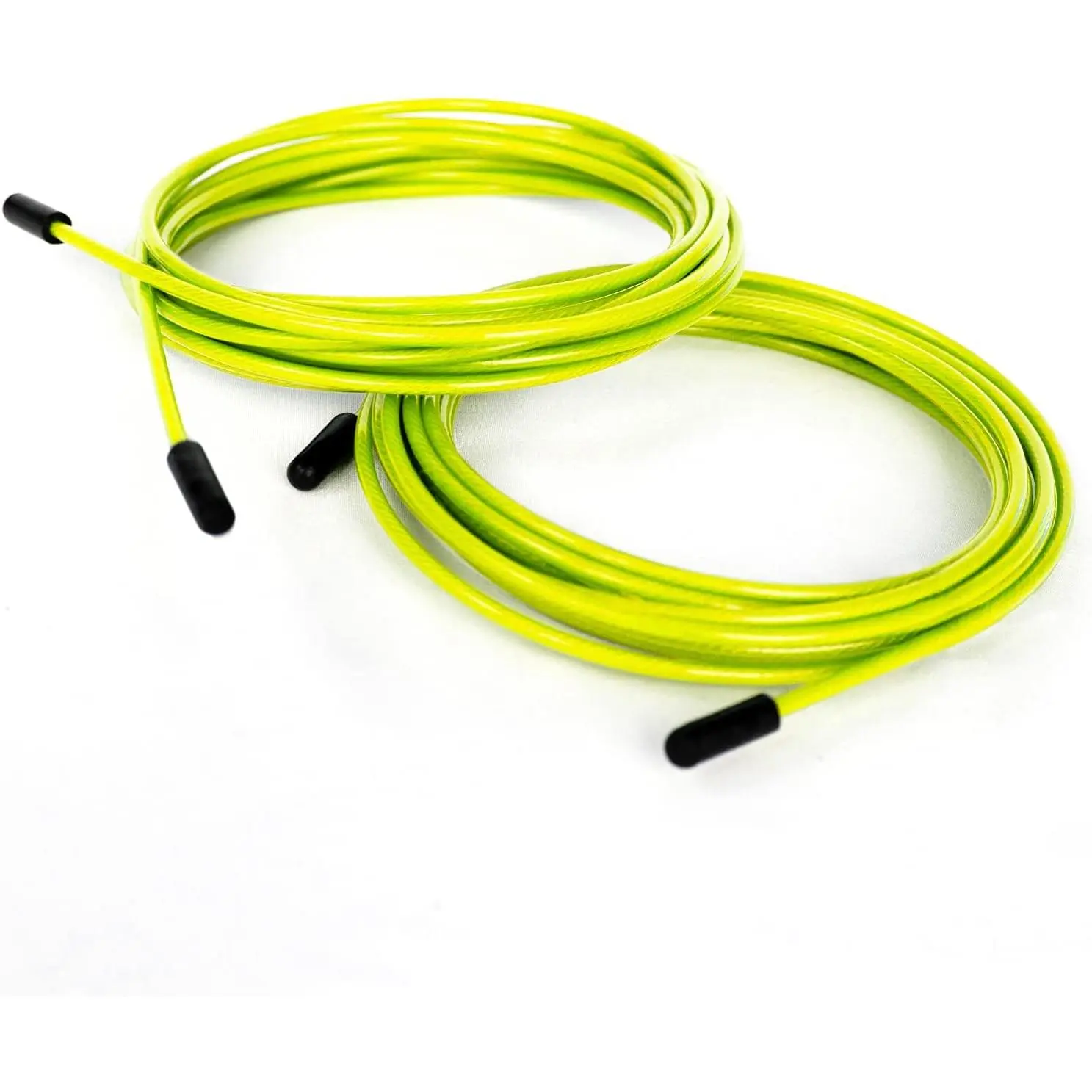 ® Pack of 2  Steel Ropes for  Jump Ropes | Length 12' | 2 Diameters and 7 Colors to Choose From |  Bindings Included | Ideal for  to Double Under