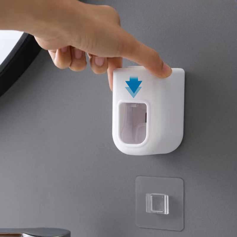 Automatic Toothpaste Dispenser, 2 Counts Wall Mounted Toothpaste Squeezer, Toothbrush Holder, Bathroom Accessories, Bathroom Tools