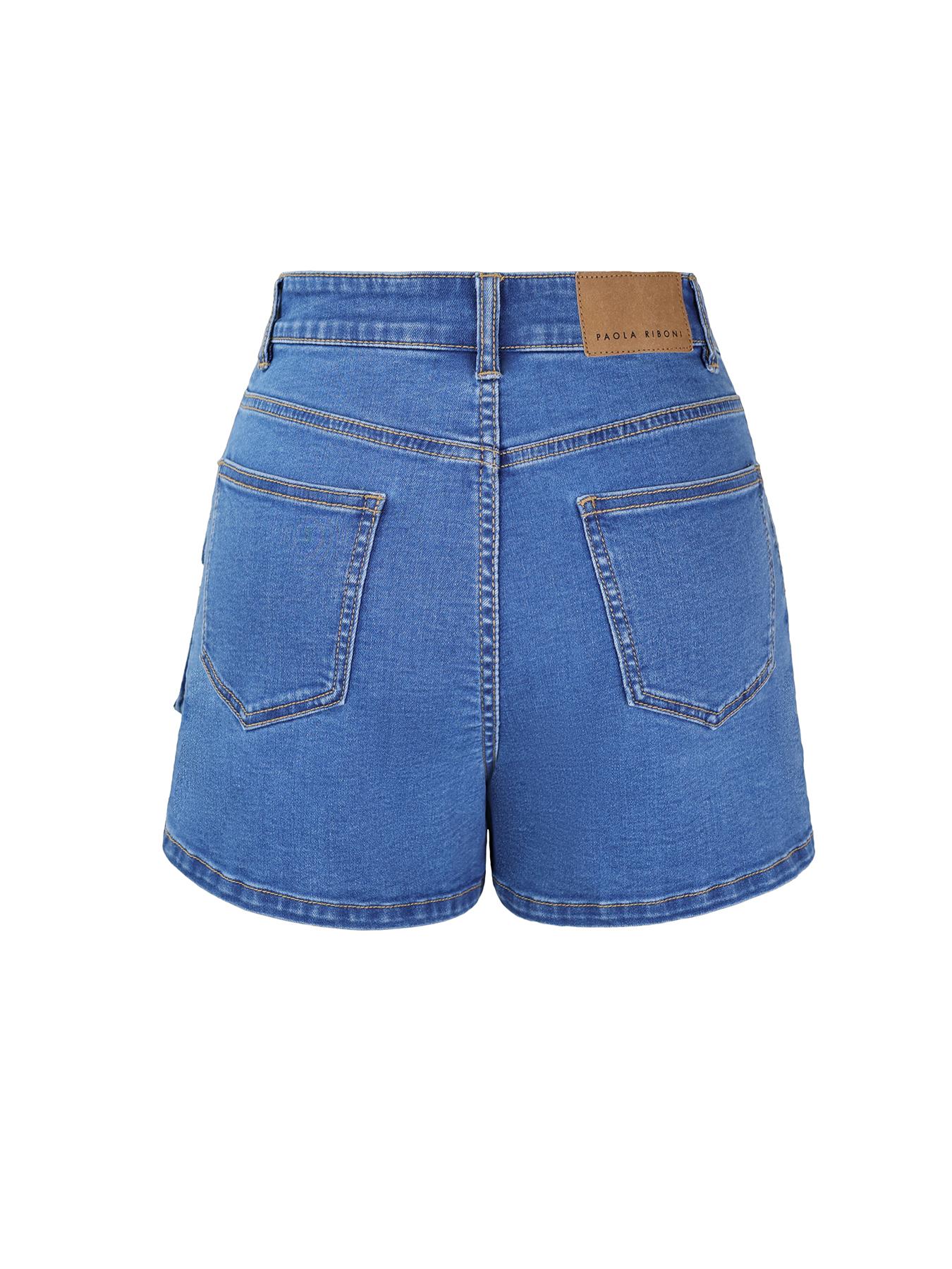Women's  Multi-pocket 2 in 1 Cargo Denim Shorts, Casual Fashion Skorts for Daily Wear, Ladies Bottoms for Summer