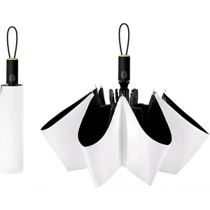 UV Sun Umbrella Compact Folding Umbrella lightweight Portable Manual Travel Umbrella for Rainproof & 99% UV Protection with Black Anti-UV Coating