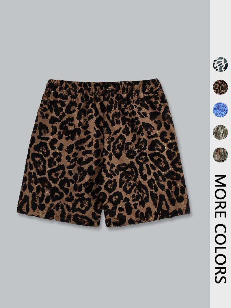 Men's Regular Fit Letter Print Camo Shorts, Casual Comfy Breathable Shorts for Summer, Men's Bottoms for Daily Wear