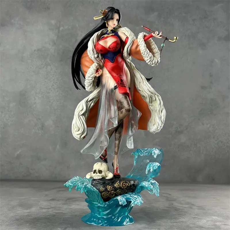One Piece Figure, Traditional Qipao Female Emperor, Large Scale Anime Model, Secondary Dimension Beauty, Collectible Ornament, Anime Character Statue