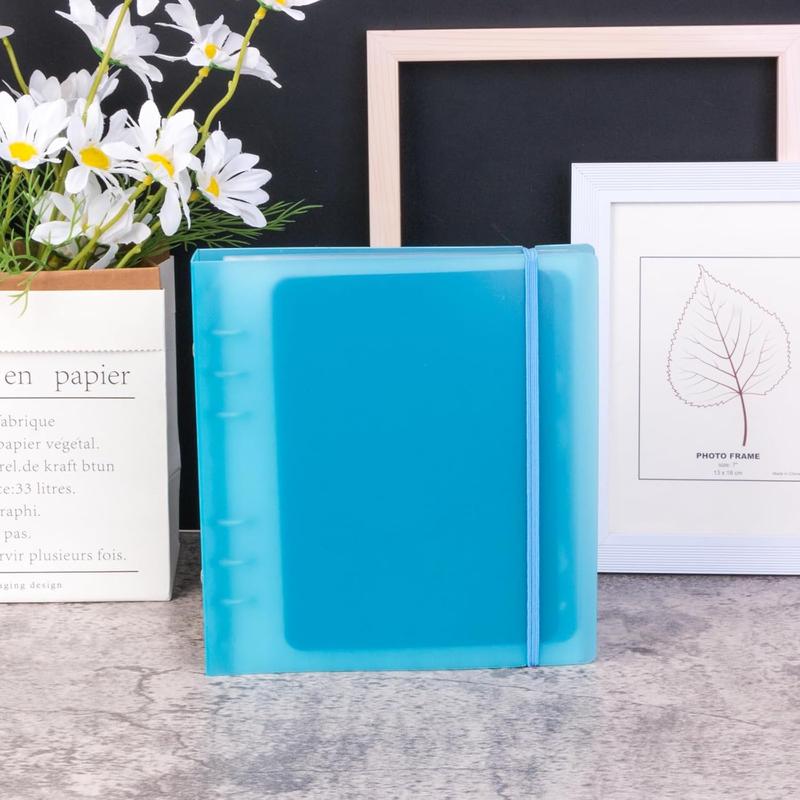 12 count  Sheets for  Storage with 1 Binder Cover,  and  Storage Pockets  Cut Storage for Card Making Supplies(0.8 mm Thickness, Blue)