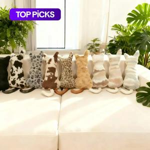 cute dog bone design throw pillow, 1 count plush warm throw pillow, decorative cushion pillow for home living room bedroom