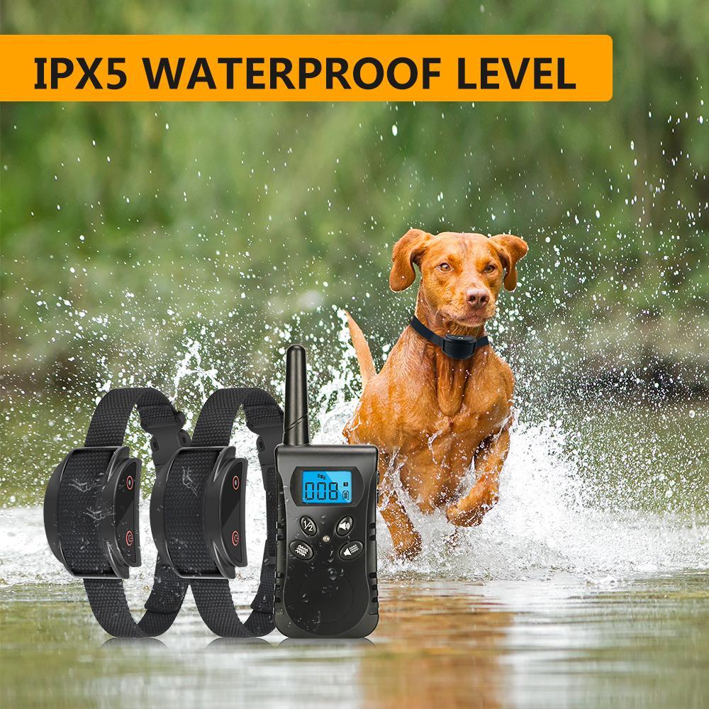 Vibrating Dog Collar, 1 Set Rechargeable & Waterproof Dog Training Collar with 2 Receivers, Training & Behavior Aids for Dogs