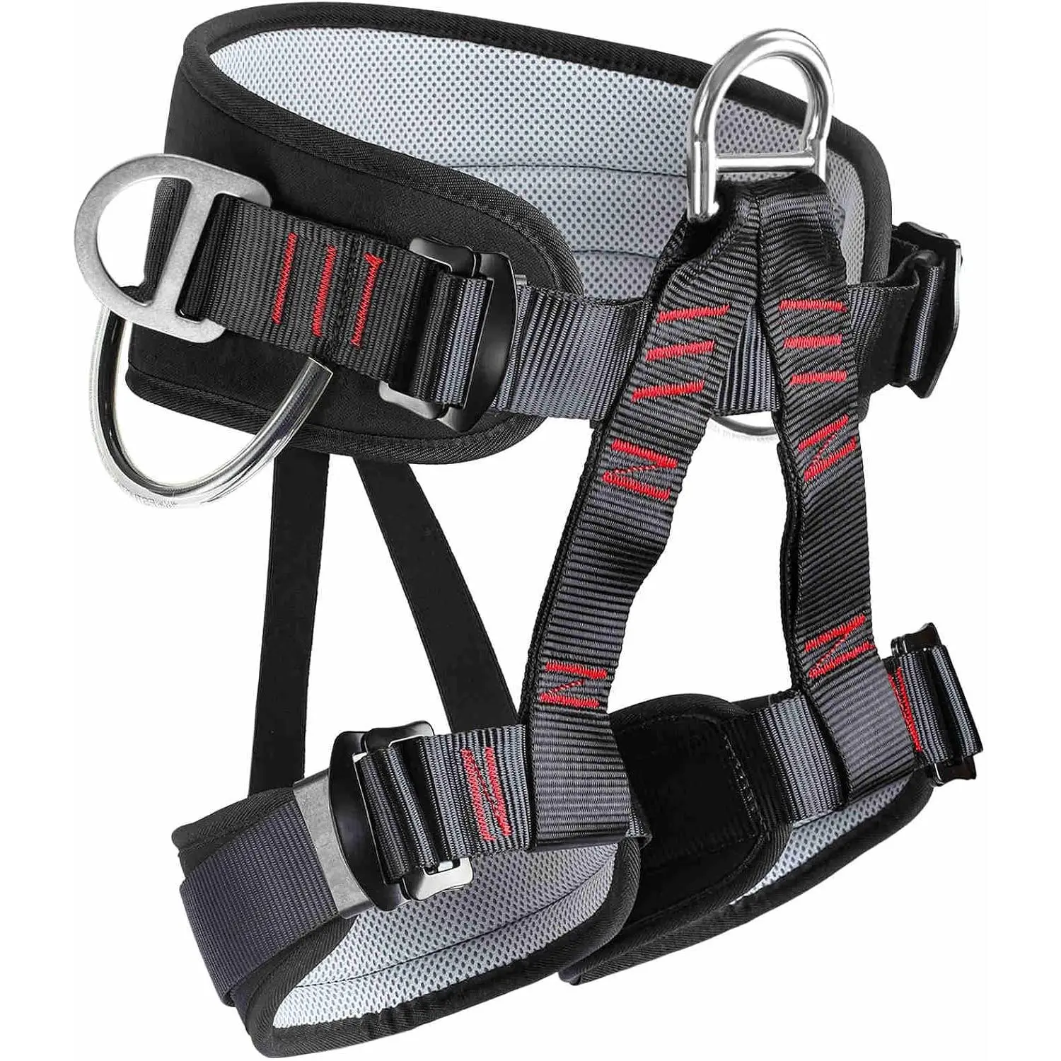 Unisex Adjustable Straps Polyester Climbing Harness, Thick Half-Body Safety Gear, Reinforced for Tree Climbing, Rappelling Gear, High Load Capacity Rescue Work