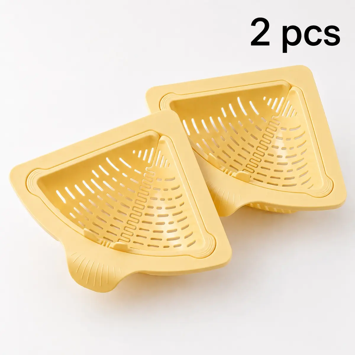 2 Pack Magnetic Suction Corner Sink Strainer, Tool-Free Suction Mount Kitchen Drain Basket, Compact Automatic Waste Catcher Effectively Prevents Clogs, Captures Food Scraps, Fruit and Vegetable Residues, Practical Sink Organizer Accessory