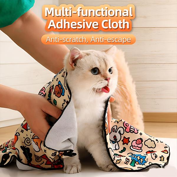 Must-Have Cat Grooming Wrap : Stress-Free Cat Restraint for Nail Clipping, Self-Adhesive & Anti-Escape Cat Burrito Wrap for Cats, Anti-Scratch Cat Restraint Bag for Nail Trimming, Ear Cleaning & Medicine Administration | Multifunctional Cat Swaddle