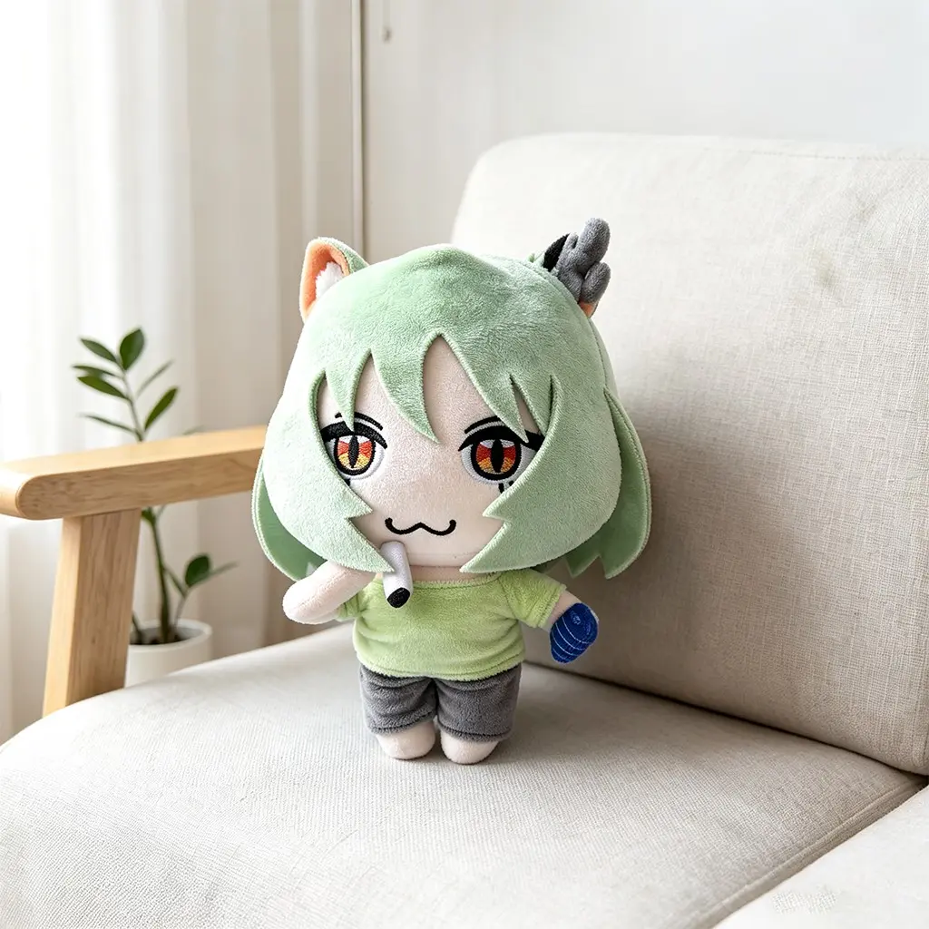 Yani Neko Plush Toy, Anime Merchandise, Soft Huggable Stuffed Animal Doll, Collectible Figure, Ideal Gift for Fans, High-Quality Craftsmanship
