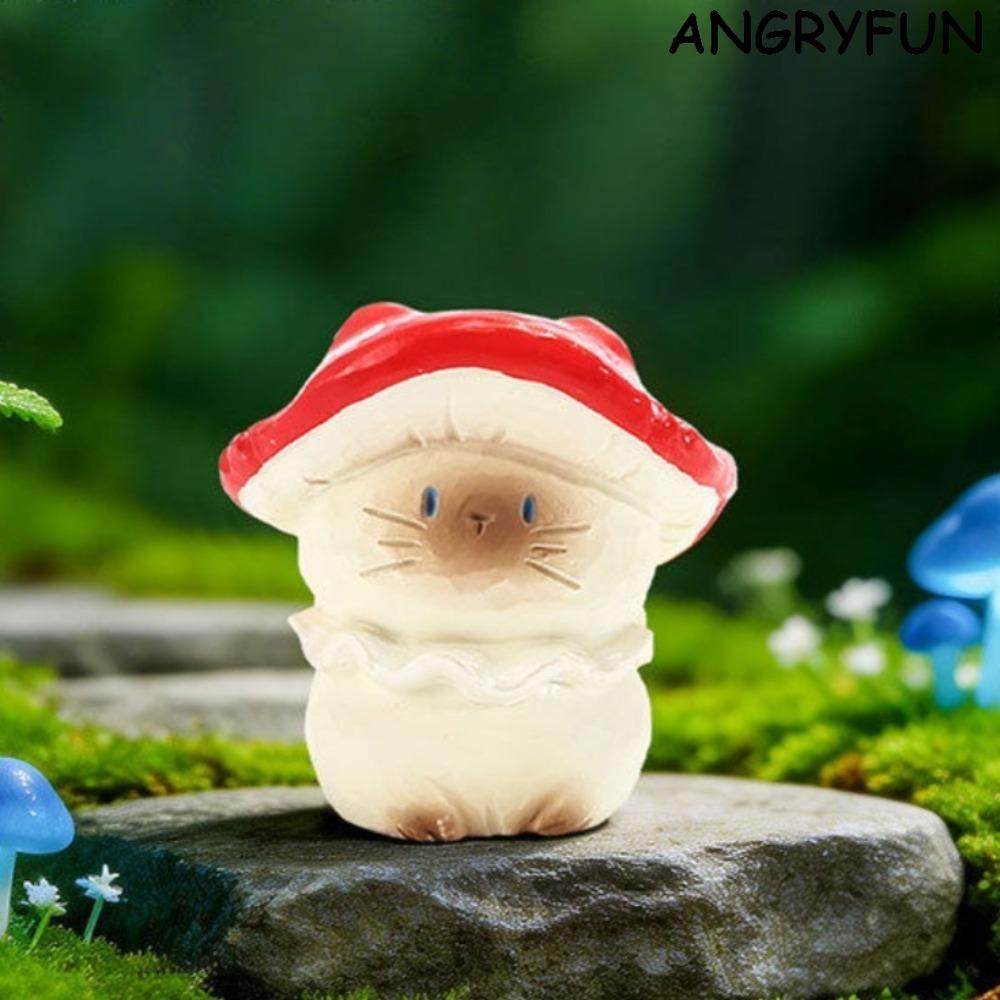 ANGRYFUN Cat Fantasy Mushroom Series Blind Box Figure – Cute Siamese Cat Collectible Mini Figurine, Desk Display Gift for Girls and Collectors