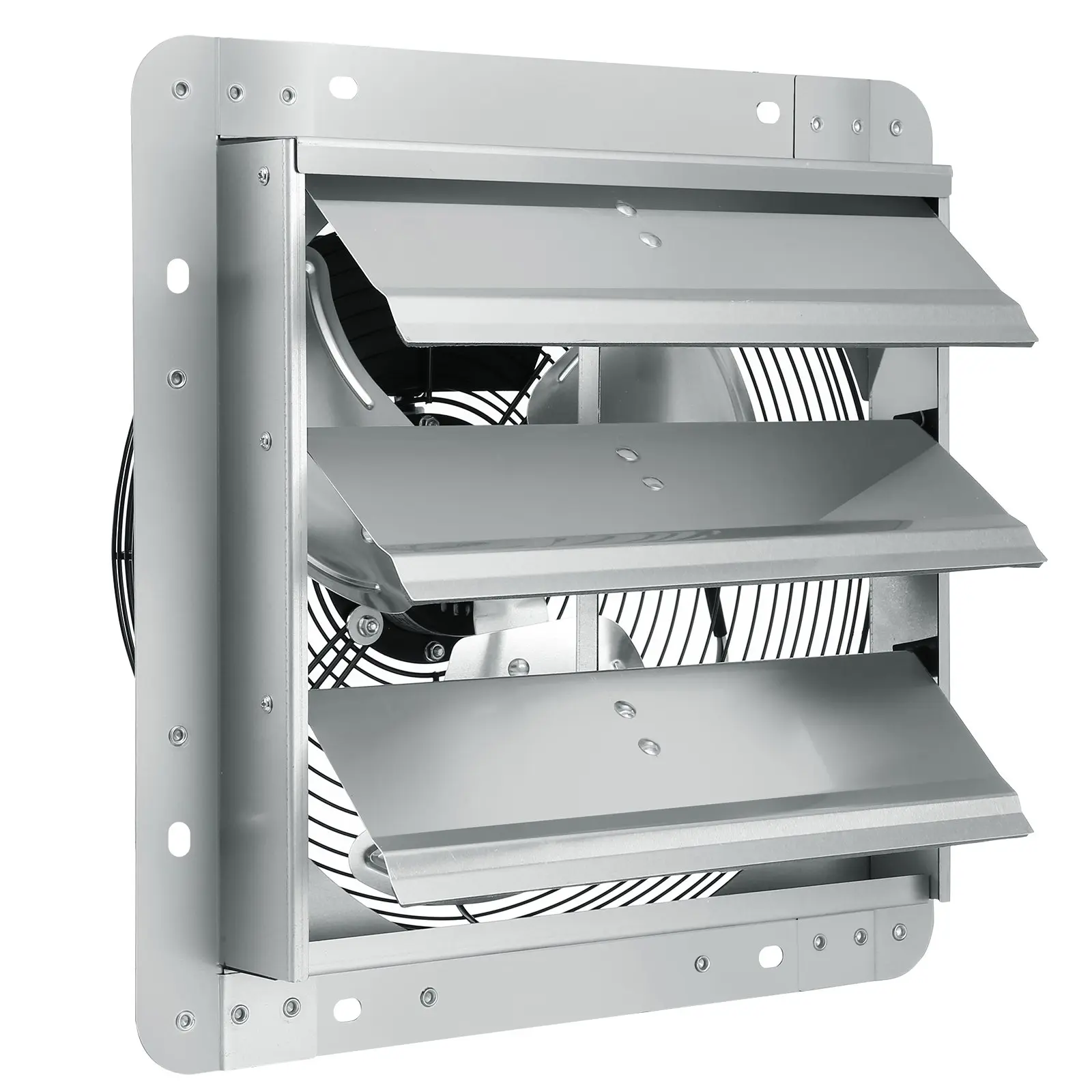 VEVOR 12-in Shutter Shape Wall Mount Ventilation Fan, High-speed 1000 CFM Aluminum Attic Fan with AC Motor, Cooling for Greenhouses, Garages, FCC Certified
