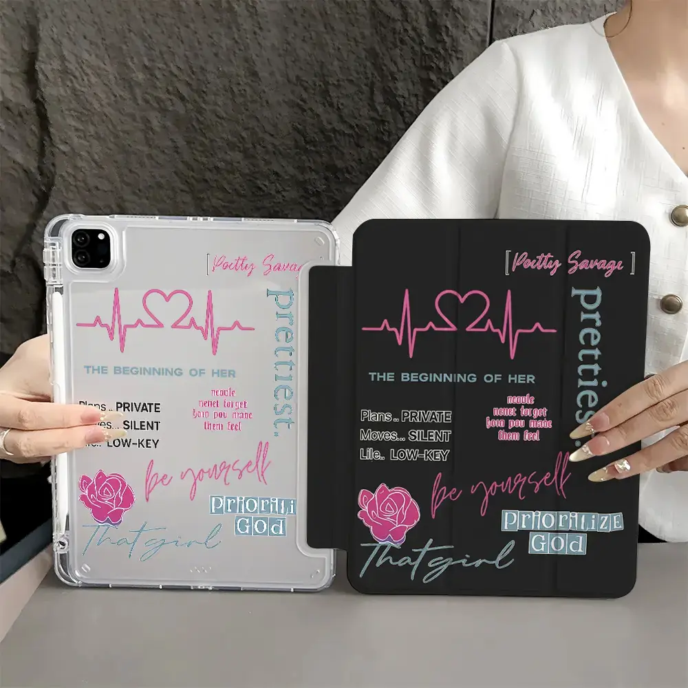 Smart Tablet Case with Pen Holder, Auto Sleep/Wake Function, Stylish Tech Accessory & Computer Accessory, Compatible with 9.7/10.2/10.9/11-in Models, 7/8/10th Gen, 2/4/5th Gen, Pro 11-in 2022, 11(M3 2025)/13(M3 2025) Versions, Tablet Covers