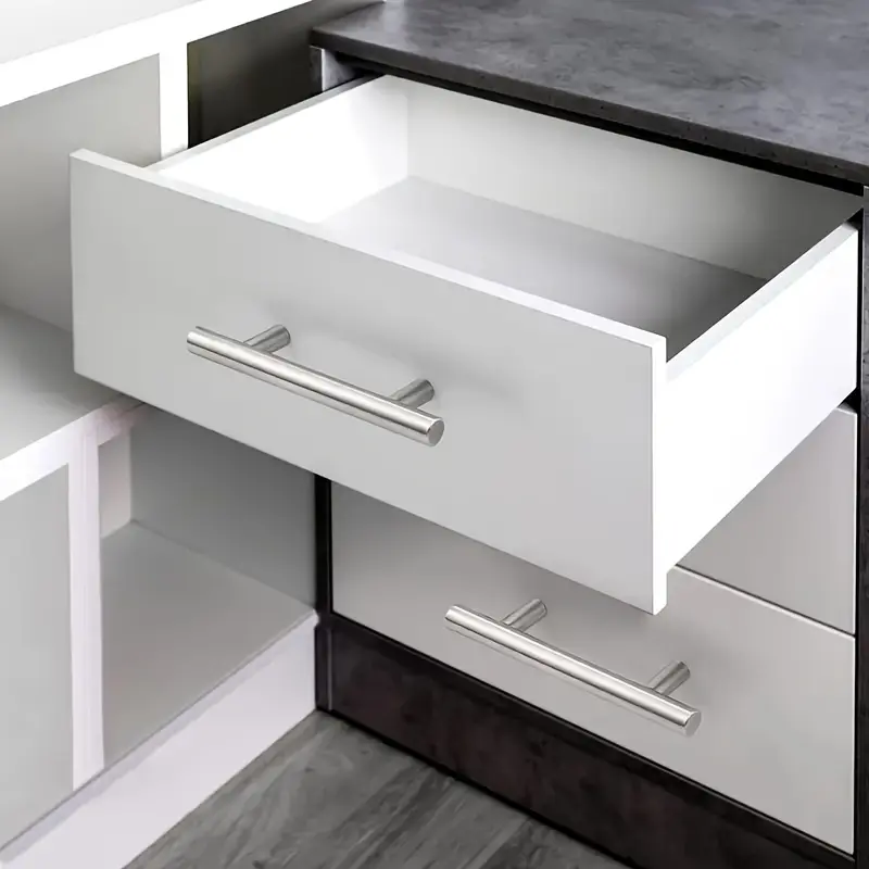 Stainless steel silver hollow handle suitable for wardrobe cabinet door handles drawers long strip round furniture handles